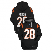 Wholesale Cheap Men's Cincinnati Bengals #28 Joe Mixon Black 2021 Pullover Hoodie