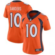 Wholesale Cheap Nike Broncos #10 Emmanuel Sanders Orange Team Color Women's Stitched NFL Vapor Untouchable Limited Jersey