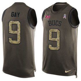 Wholesale Cheap Nike Buccaneers #9 Matt Gay Green Men\'s Stitched NFL Limited Salute To Service Tank Top Jersey