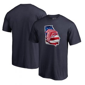 Wholesale Cheap Men\'s Atlanta Falcons NFL Pro Line by Fanatics Branded Navy Banner State T-Shirt