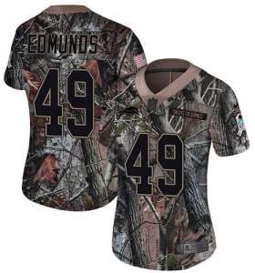 Wholesale Cheap Nike Bills #49 Tremaine Edmunds Camo Women\'s Stitched NFL Limited Rush Realtree Jersey