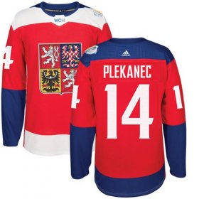Wholesale Cheap Team Czech Republic #14 Tomas Plekanec Red 2016 World Cup Stitched NHL Jersey