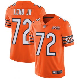 Wholesale Cheap Nike Bears #72 Charles Leno Jr Orange Men\'s 100th Season Stitched NFL Limited Rush Jersey
