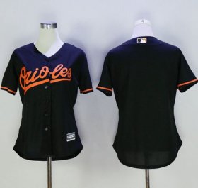 Wholesale Cheap Orioles Blank Black Women\'s Alternate Stitched MLB Jersey