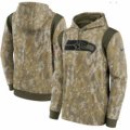 Wholesale Cheap Men Seattle Seahawks Nike Camo 2021 Salute To Service Therma Performance Pullover Hoodie