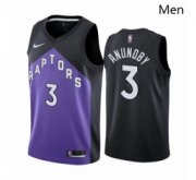 Wholesale Cheap Men Toronto Raptors 3 OG Anunoby Purple NBA Swingman 2020 21 Earned Edition Jersey