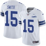Wholesale Cheap Nike Cowboys #15 Devin Smith White Men's Stitched With Established In 1960 Patch NFL Vapor Untouchable Limited Jersey
