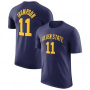 Cheap Men's Golden State Warriors #11 Klay Thompson Navy 2022-23 Statement Edition Name & Number T-Shirt