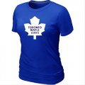 Wholesale Cheap Women's Toronto Maple Leafs Big & Tall Logo Blue NHL T-Shirt