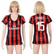 Wholesale Cheap Women's AC Milan #15 Gomez Home Soccer Club Jersey