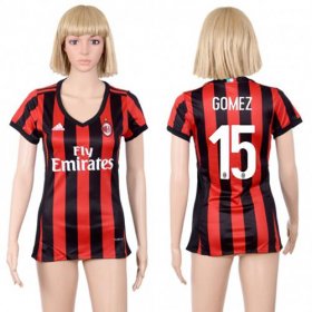 Wholesale Cheap Women\'s AC Milan #15 Gomez Home Soccer Club Jersey