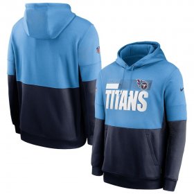 Wholesale Cheap Tennessee Titans Nike Sideline Impact Lockup Performance Pullover Hoodie Light Blue Navy