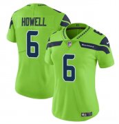 Cheap Women's Seattle Seahawks #6 Sam Howell Green Vapor Limited Football Stitched Jersey