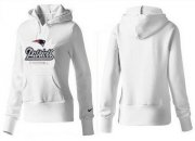 Wholesale Cheap Women's New England Patriots Authentic Logo Pullover Hoodie White