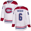 Wholesale Cheap Adidas Canadiens #6 Shea Weber White Authentic Stitched Youth NHL Jersey