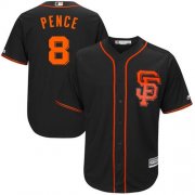 Wholesale Cheap Giants #8 Hunter Pence Black Alternate New Cool Base Stitched MLB Jersey