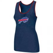 Wholesale Cheap Women's Nike Buffalo Bills Big Logo Tri-Blend Racerback Stretch Tank Top Blue