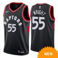 Wholesale Cheap Men's Nike Toronto Raptors #55 Delon Wright Black Statement Edition Swingman Jersey