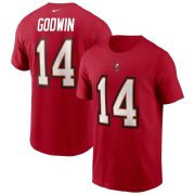 Wholesale Cheap Tampa Bay Buccaneers #14 Chris Godwin Nike Team Player Name & Number T-Shirt Red