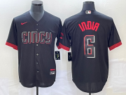 Wholesale Cheap Men's Cincinnati Reds #6 Jonathan India Black 2023 City Connect With Patch Stitched Jersey