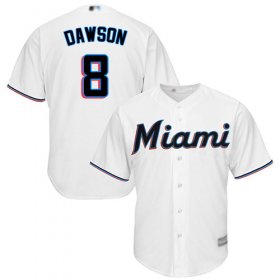 Wholesale Cheap Marlins #8 Andre Dawson White Cool Base Stitched Youth MLB Jersey