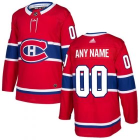 Wholesale Cheap Men\'s Adidas Canadiens Personalized Authentic Red Home NHL Jersey