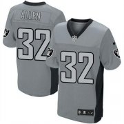 Wholesale Cheap Nike Raiders #32 Marcus Allen Grey Shadow Men's Stitched NFL Elite Jersey