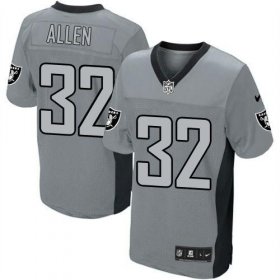Wholesale Cheap Nike Raiders #32 Marcus Allen Grey Shadow Men\'s Stitched NFL Elite Jersey