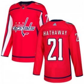 Wholesale Cheap Men\'s Washington Capitals #21 Garnet Hathaway Adidas Authentic Home Jersey - Red
