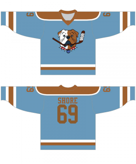 Wholesale Sudbury Bulldogs #69 Shore Blue Hockey Jersey