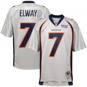 Wholesale Cheap Youth Denver Broncos #7 John Elway Mitchell & Ness Platinum NFL 100 Retired Player Legacy Jersey
