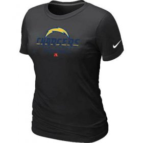 Wholesale Cheap Women\'s Nike Los Angeles Chargers Critical Victory NFL T-Shirt Black