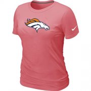 Wholesale Cheap Women's Nike Denver Broncos Pink Logo T-Shirt
