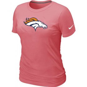 Wholesale Cheap Women\'s Nike Denver Broncos Pink Logo T-Shirt