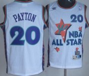 Wholesale Cheap NBA 1995 All-Star #20 Gary Payton White Swingman Throwback Jersey