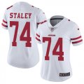 Wholesale Cheap Nike 49ers #74 Joe Staley White Women's Stitched NFL Vapor Untouchable Limited Jersey
