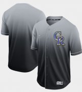 Wholesale Cheap Nike Rockies Blank Black Fade Authentic Stitched MLB Jersey