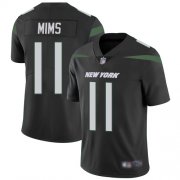 Wholesale Cheap Nike Jets #11 Denzel Mim Black Alternate Men's Stitched NFL Vapor Untouchable Limited Jersey