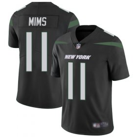 Wholesale Cheap Nike Jets #11 Denzel Mim Black Alternate Men\'s Stitched NFL Vapor Untouchable Limited Jersey
