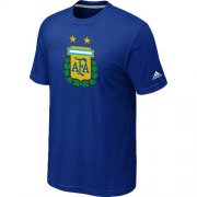 Wholesale Cheap Adidas Argentina 2014 World Short Sleeves Soccer T-Shirt Blue