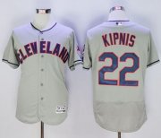 Wholesale Cheap Indians #22 Jason Kipnis Grey Flexbase Authentic Collection Stitched MLB Jersey