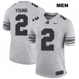 Wholesale Cheap Mens Ohio State Buckeyes Stitched Authentic Nike #2 Chase Young Gray College Football Jersey