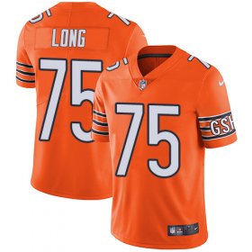 Wholesale Cheap Nike Bears #75 Kyle Long Orange Men\'s Stitched NFL Limited Rush Jersey