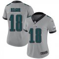 Wholesale Cheap Nike Eagles #18 Jalen Reagor Silver Women's Stitched NFL Limited Inverted Legend Jersey