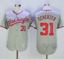 Wholesale Cheap Nationals #31 Max Scherzer Grey Flexbase Authentic Collection Stitched MLB Jersey