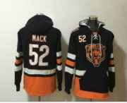 Wholesale Cheap Men's Chicago Bears #52 Khalil Mack Navy Blue Pocket Stitched NFL Pullover Hoodie