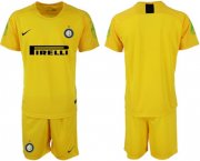 Wholesale Cheap Inter Milan Blank Yellow Goalkeeper Soccer Club Jersey