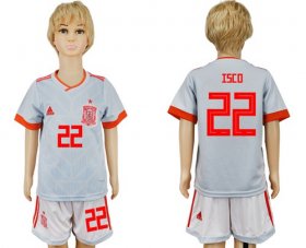 Wholesale Cheap Spain #22 Isco Away Kid Soccer Country Jersey