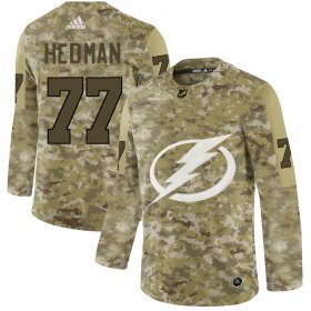 Wholesale Cheap Adidas Lightning #77 Victor Hedman Camo Authentic Stitched NHL Jersey