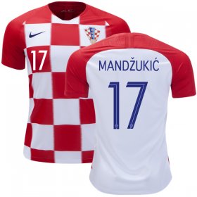 Wholesale Cheap Croatia #17 Mandzukic Home Kid Soccer Country Jersey